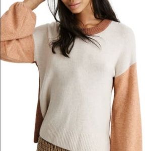 Madewell Payton Coziest Yarn Colorblock Pullover